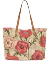 STYLE & CO MEDIUM CLASSIC STRAW TOTE, CREATED FOR MACY'S