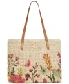 STYLE & CO MEDIUM CLASSIC STRAW TOTE, CREATED FOR MACY'S