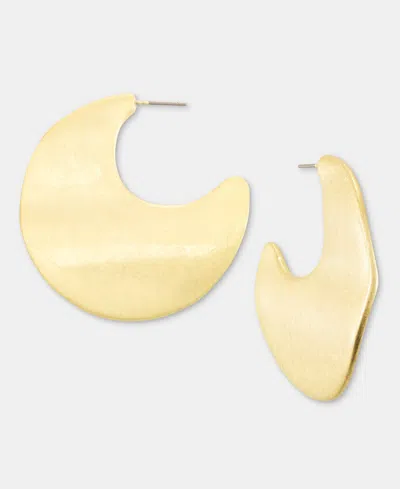 Style & Co Medium Half-disc Hoop Earrings, 1.68", Macy's Exclusive In Gold