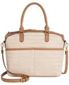 STYLE & CO MEDIUM STRAW DOME SATCHEL, CREATED FOR MACY'S