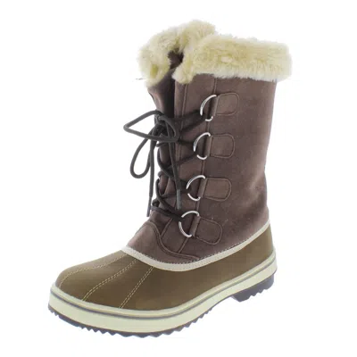 Style & Co Mikkey Womens Warm Stitched Winter Boots In Brown