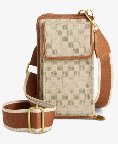 Style & Co Mini Studded Phone Crossbody Bag, Macy's Exclusive In Beige