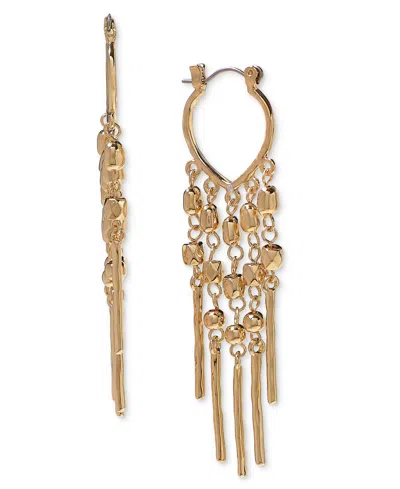 Style & Co Mixed Bead Fringe Statement Earrings, Created For Macy's In Gold