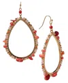STYLE & CO MIXED BEAD OPEN DROP STATEMENT EARRINGS, CREATED FOR MACY'S