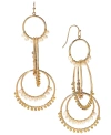 STYLE & CO MIXED BEAD ORBITAL DROP STATEMENT EARRINGS, CREATED FOR MACY'S