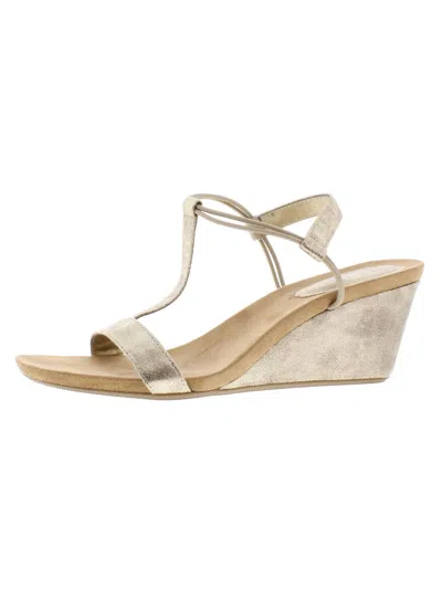 Style & Co Mulan Womens T-strap Sandals In Gold