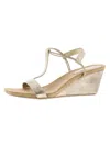 Style & Co Mulan Womens T-strap Sandals In Gold