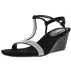 Style & Co Women's Mulan Embellished Wedge Sandals, Created Macy's In Black