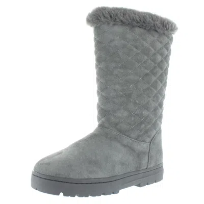 Style & Co Nickyy Womens Quilted Suede Winter Boots In Multi