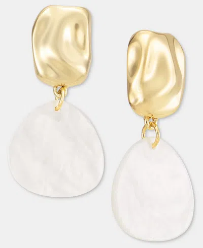 Style & Co Nugget & Disc Drop Earrings, Macy's Exclusive In Gold