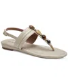 Style & Co Olivahp Womens Beaded Man Made Ankle Strap In Platino