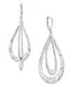 Style & Co Orbital Drop Earrings, Macy's Exclusive In Silver