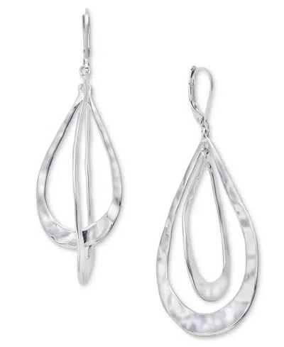 Style & Co Orbital Drop Earrings, Macy's Exclusive In Silver