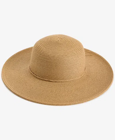 Style & Co Packable Paper Braid Floppy Hat, Macy's Exclusive In Brown