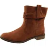 Style & Co Pagee Womens Zipper Faux Suede Ankle Boots In Brown