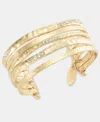 Style & Co Pave Multirow Cuff Bracelet, Macy's Exclusive In Gold