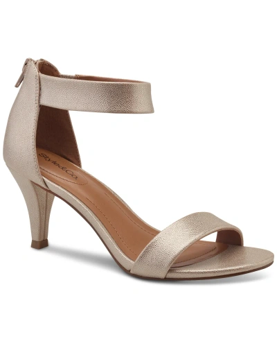 Style & Co Women's Paycee Two-piece Dress Sandals, Created For Macy's In Platino