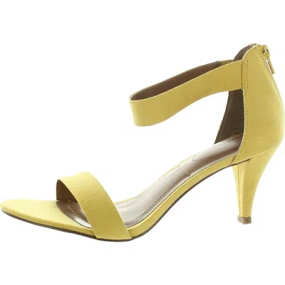 Style & Co Paycee Womens Ankle Strap Pumps In Yellow