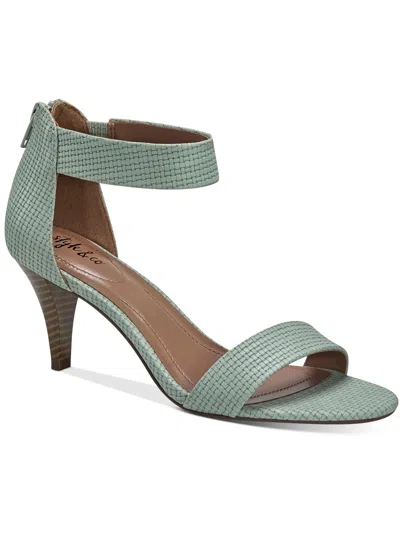 Style & Co Paycee Womens Faux Suede Stack Heel Pumps In Green