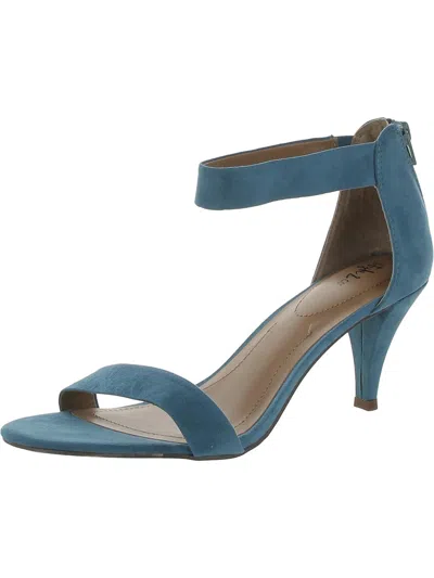 Style & Co Paycee Womens Metallic Ankle Strap Pumps In Blue