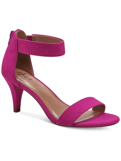 Style & Co Paycee Womens Metallic Ankle Strap Pumps In Pink