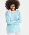 Style & Co Petite Boat Neck Tape Yarn Sweater, Macy's Exclusive In Blue