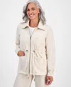 Style & Co Petite Cloud Fleece Full-zip Anorak Sweatshirt, Macy's Exclusive