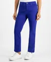 STYLE & CO PETITE COLORED HIGH RISE NATURAL STRAIGHT-LEG JEANS, CREATED FOR MACY'S