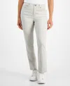 STYLE & CO PETITE COLORED HIGH RISE NATURAL STRAIGHT-LEG JEANS, CREATED FOR MACY'S