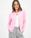 Style & Co Petite Crewneck Cardigan, Macy's Exclusive In Pink