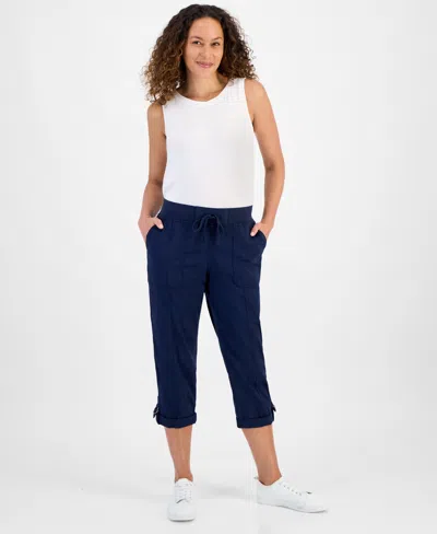 Style & Co Petite D-ring Capri Pants, Exclusively At Macy's In Industrial