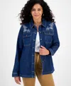 Style & Co Petite Denim Garden Jacket, Macy's Exclusive In Blue