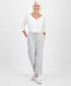Style & Co Petite Drawstring-waist Cropped Sweatpants, Macy's Exclusive In Gray