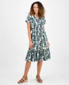 Style & Co Petite Floral-print Midi Dress, Exclusively At Macy's In Multi
