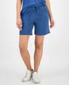Style & Co Petite French Terry Pull-on Shorts, Exclusively At Macy's