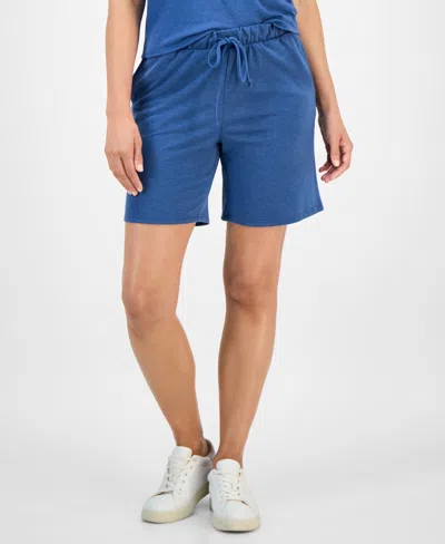 Style & Co Petite French Terry Pull-on Shorts, Exclusively At Macy's