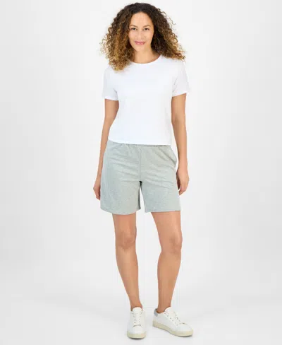 Style & Co Petite French Terry Pull-on Shorts, Exclusively At Macy's