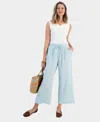 STYLE & CO PETITE GAUZE WIDE-LEG PULL-ON PANTS, CREATED FOR MACY'S