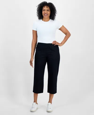 Style & Co Women's Mid-rise Pull-on Capri Pants, Regular & Petite, Exclusively At Macy's In Deep Black