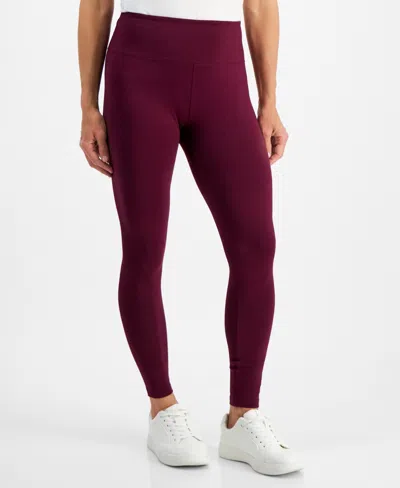 Style & Co Women's High Rise Cropped Pull-on Leggings, Created For Macy's In Berried Treasur