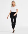 Style & Co Petite High-rise Basic Leggings, Created For Macy's In Deep Black