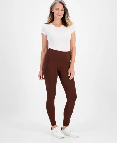 STYLE & CO PETITE HIGH-RISE BASIC LEGGINGS, CREATED FOR MACY'S