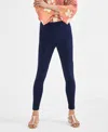 Style & Co Petite High-rise Basic Leggings, Created For Macy's In Industrial Blue