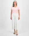 Style & Co Petite High-rise Cropped Wide-leg Pants, Exclusively At Macy's