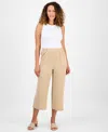 Style & Co Petite High-rise Pull-on Wide-leg Pants, Exclusively At Macy's In Brown