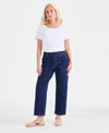Style & Co Petite High-rise Straight Utility Jeans, Macy's Exclusive In Multi
