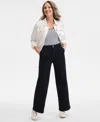 Style & Co Women's High-rise Wide-leg Cargo Jeans, Exclusively At Macy's In Rinse