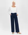 Style & Co Petite High-rise Wide-leg Jeans, Macy's Exclusive In Blue