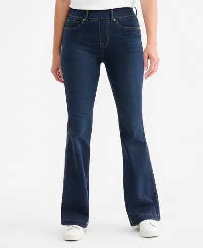 Style & Co Petite High-waisted Shaping Flare Jeans, Created For Macy's In Blue