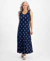 STYLE & CO PETITE IKAT ICON KNIT MAXI DRESS, CREATED FOR MACY'S